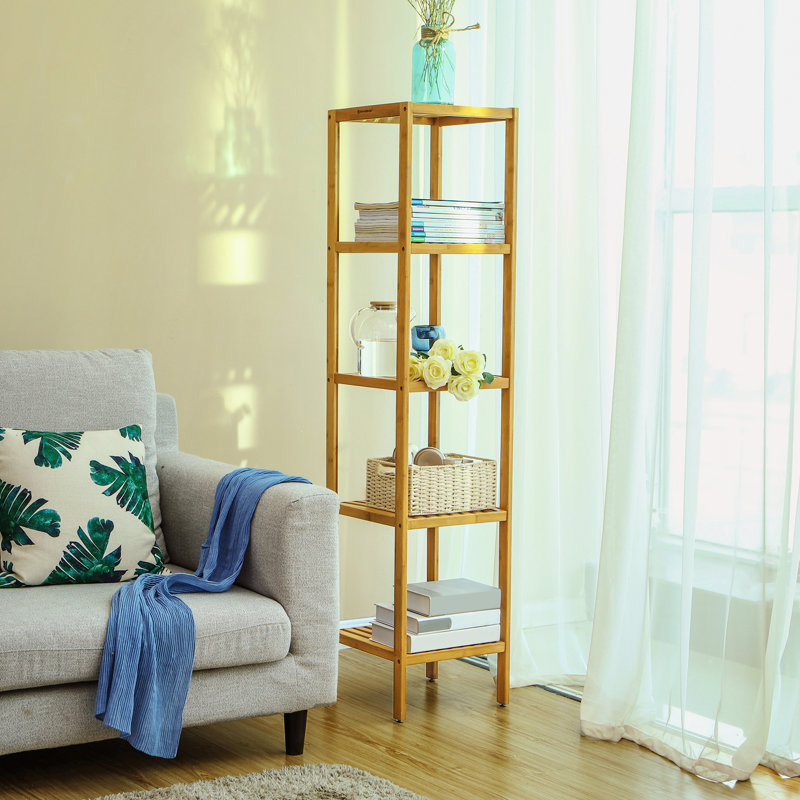 Rovnak 33cm W Steel Shelving Unit, Natural