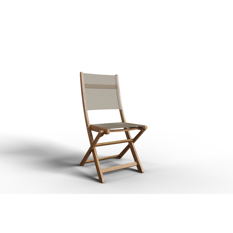 Chaise d'appoint d'extérieur en bois Nawa, Bois naturel / taupe