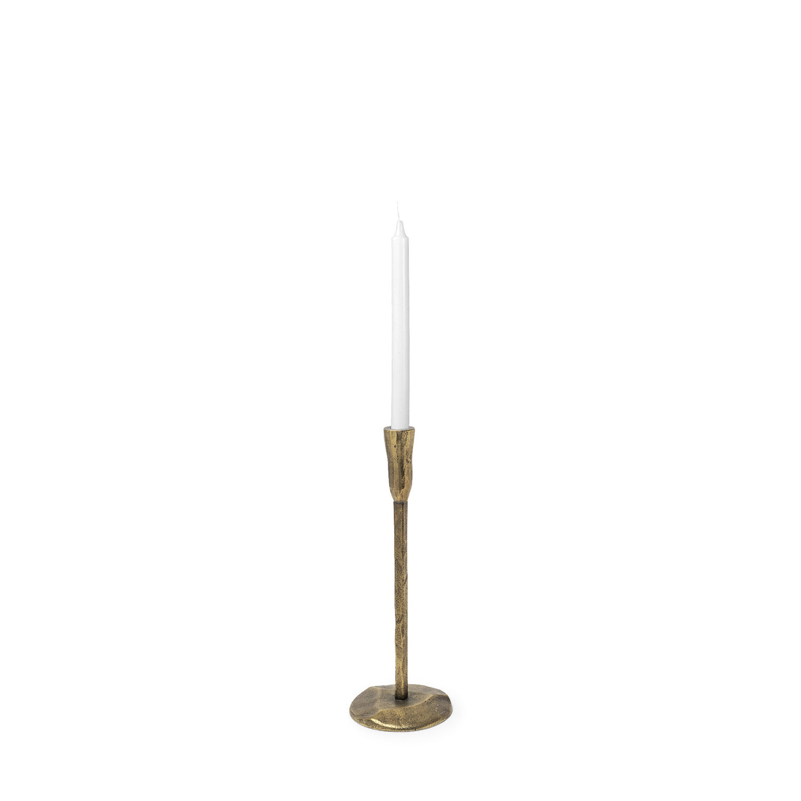 Diaz Metal Candlestick Holder, Gold, 14" H x 5" W x 5" D