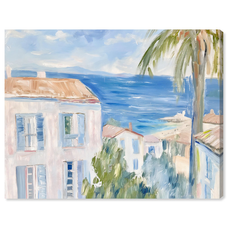 Henri Matisse Interpreted Town I Canvas Nautical & Beach Print by Oliver Gal, Black Frame, 20 x 16, 30"H x 36"W
