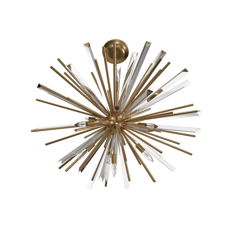 Palisades 8 - Light Chandelier, Antique Brass