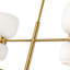 Lustre Sputnik doré à 12 lumières, 104 cm (41 po), trois niveaux, suspension en cascade, abat-jour en verre dépoli, idéal pour salles à manger, salons, chambres et grands halls d'entrée.
