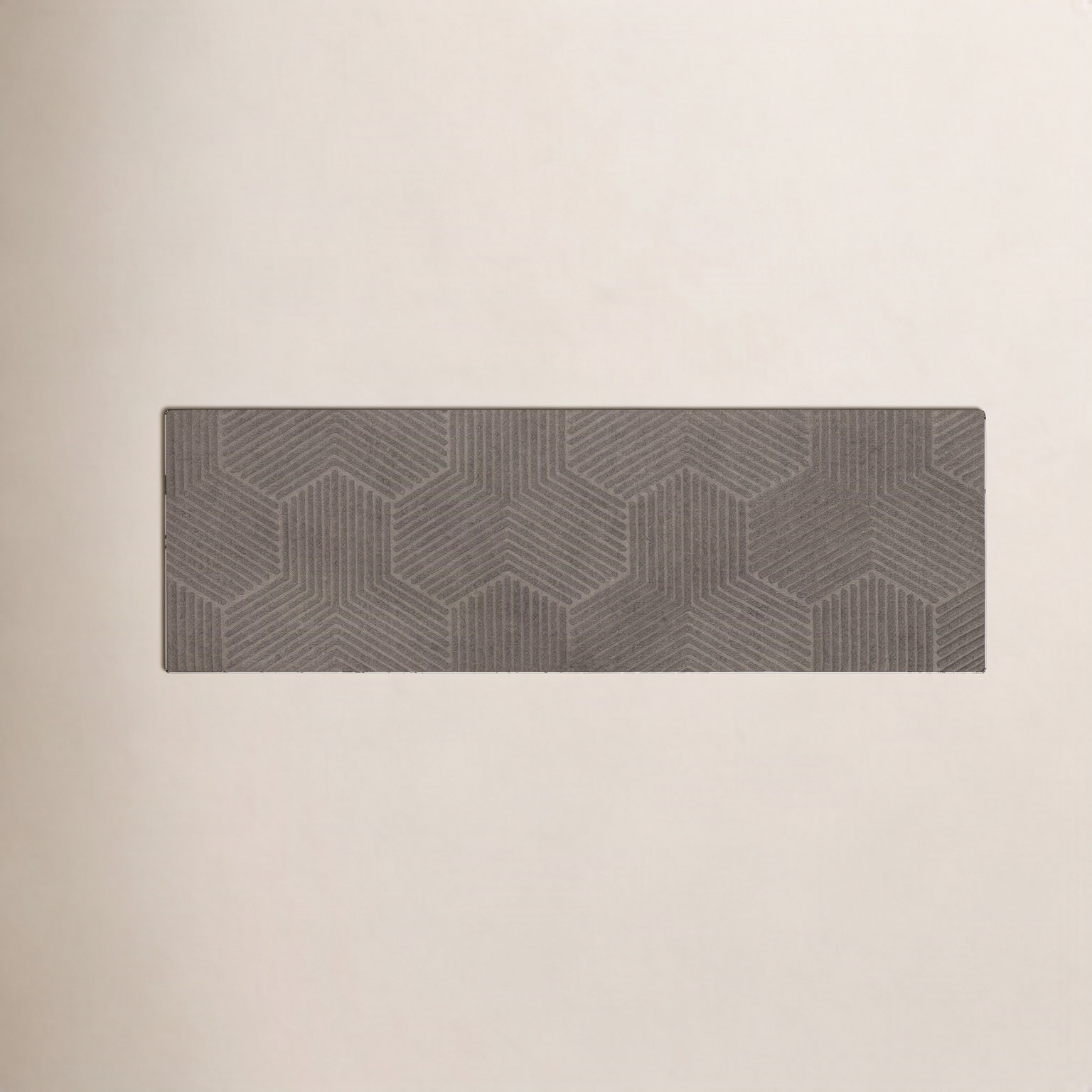 WaterHog Luxe Zephyr Non-Slip Doormat, 21.5" W x 70" L, Greige