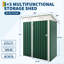 Remise de rangement extérieure en métal galvanisé 5 x 3 pi avec porte verrouillable, toit incliné et Pi. pour le rangement des outils de patio
