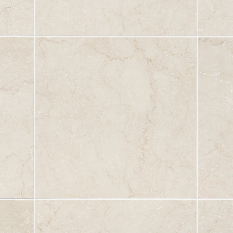 Botticino Extra Light 18x18 Honed Marble Tile, Honed Beige