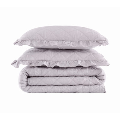 Truly Soft Crinkle Ruffle Quilt Set
