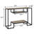 Rectangular Rustic Table In Oak And Black With Extra Storage - Industrial Look Versatile For Home Decor