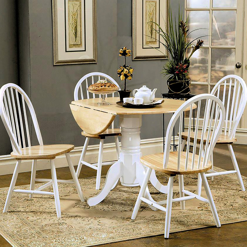Table de salle à manger pliante de couleur naturelle pour la maison - fonctionnelle et attrayante, rétractable rustique et polyvalente