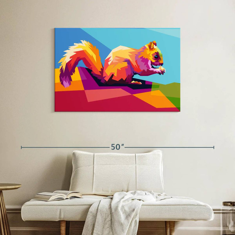 Geometric Squirrel, 26" H x 39" W