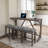 Bar Table Set With Power Outlet, Bar Table And Chairs Set, 4 Piece Dining Table Set, Industrial Breakfast Table Set, For Living Room, Dining Room, Game Room-805020335-749023042
