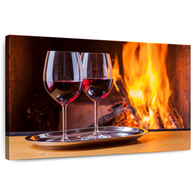 Wine By The Fireplace