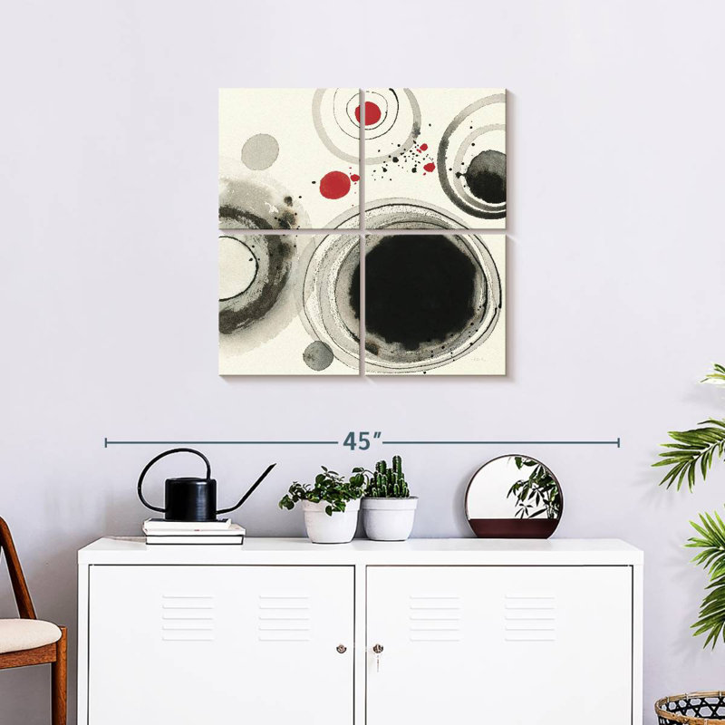 Planetary With Red I, 26" H x 26" W