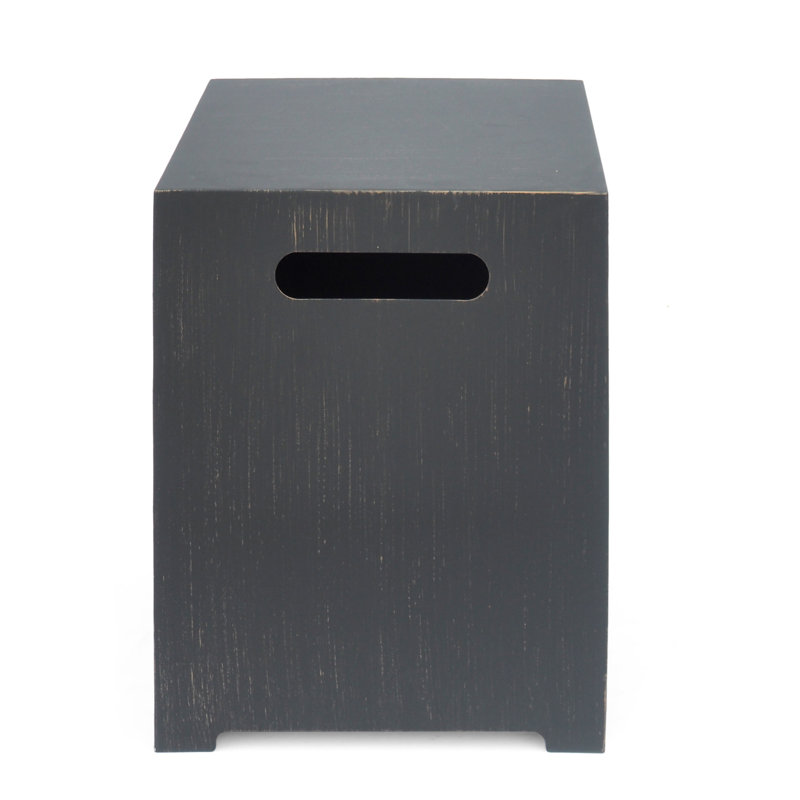 Chic Brown+gold Iron Tank Holder Side Table, Powder-coated Finish, 20.2”h X 15.22”w 15.22”d Stand, For Longevity, 15.22in 20.2in