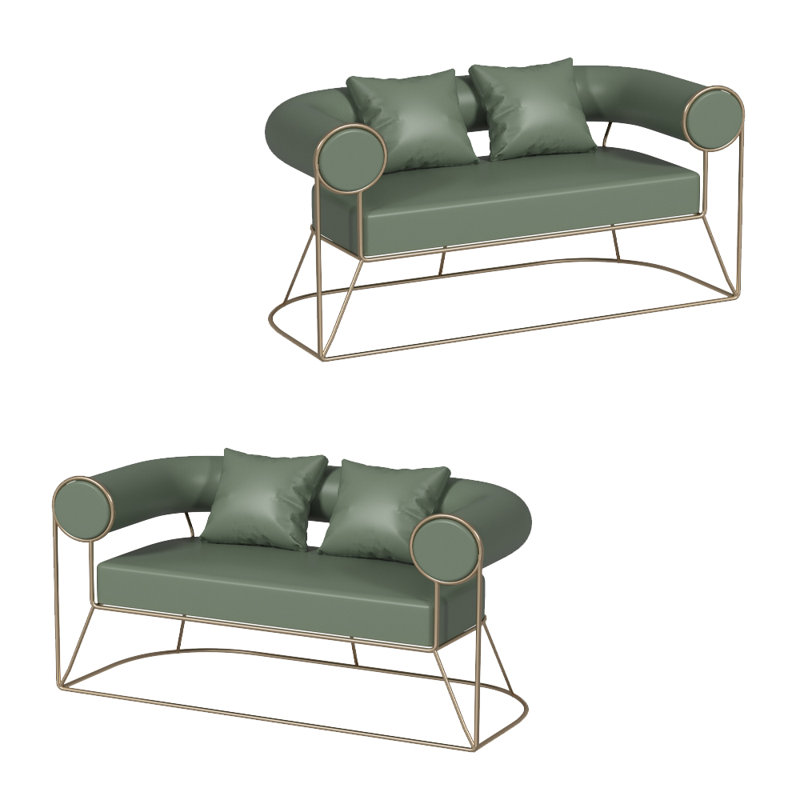 Causeuse Eupheemia, Vert Leathaire vert