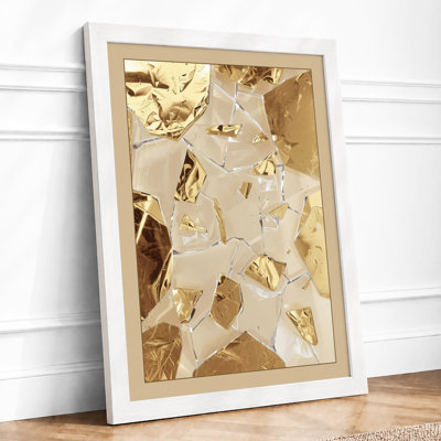 Scattered Fragments Abstract - Framed Print