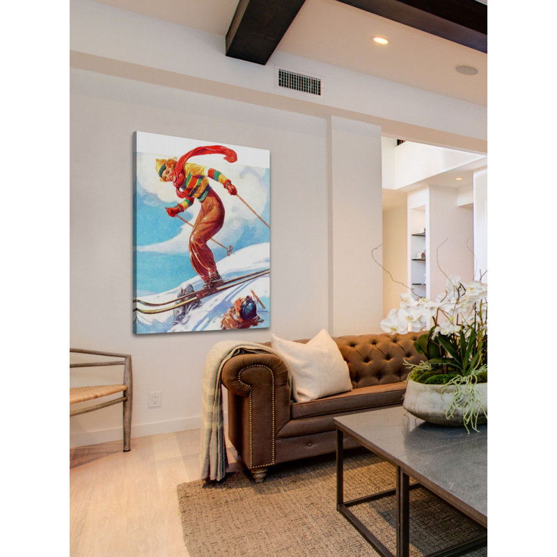 « ski jump », impression sur toile tendue, H 48 po x l 40 po x P 1,5 po