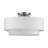 3 Light Soft Gold Large Semi-Flush With Hand Crafted Off-White Color Fabric Hardback Shades-360745743