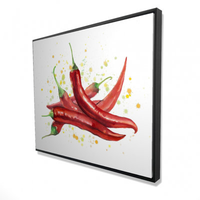 Red Hot Peppers Print On Canvas