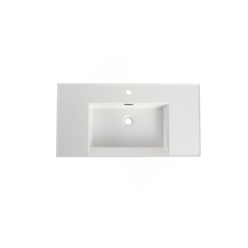 Lavabo en résine 36 po pour meuble-lavabo, comptoir de meuble-lavabo seulement, 36"
