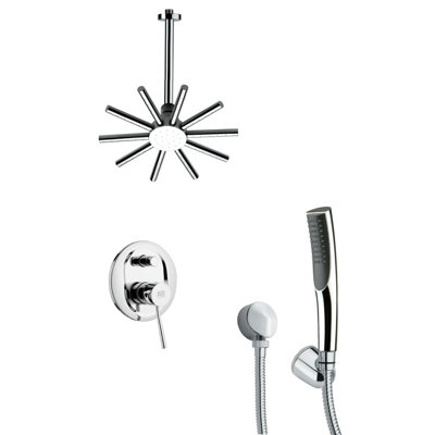 Système de douche complet à pression équilibrée avec valve brute Orsino