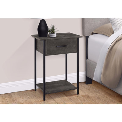 Table d'appoint, double couche, coin, lampe de bureau, salon, table d'appoint, tiroir de rangement, petit, contreplaqué, métal, moderne