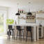 Tabouret de bar pivotant Aluin de style moderne du milieu du siÃ¨cle, en simili cuir et bois-1358550610-1358550623-1358550622