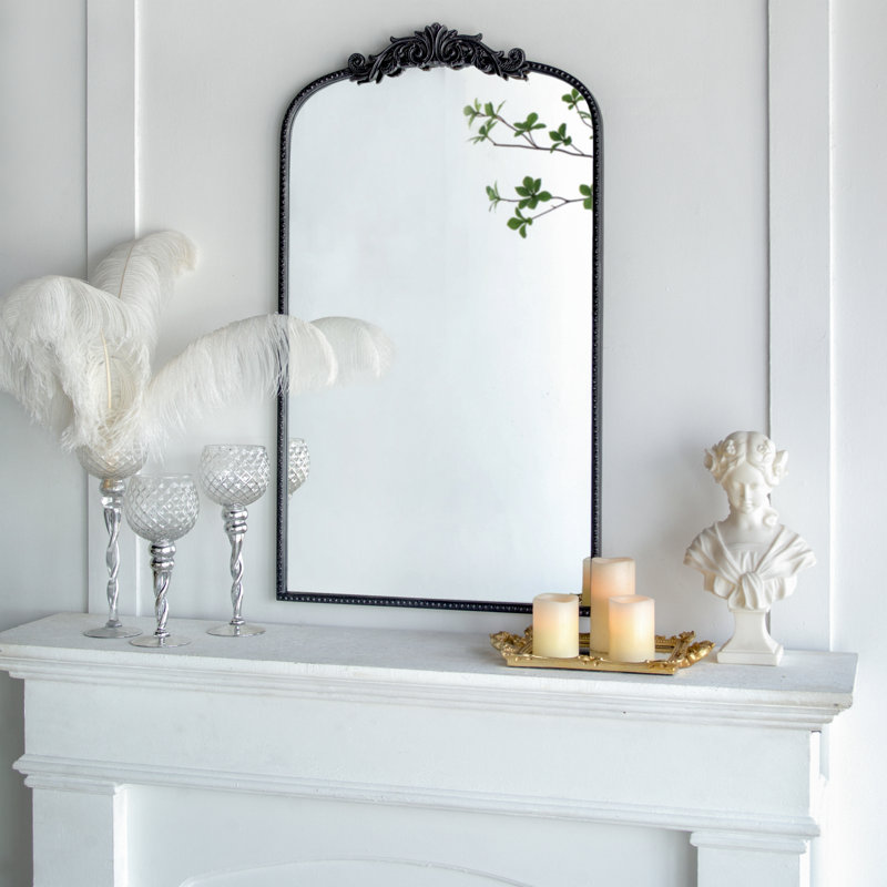 Miroir arqué 24 po, 41,7 po x 24 po, Noir