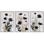 «Botanical Black and Gold Midnight Flora Elegant Floral Silhouettes Illustration Modern Art Decor», 3 pièces-100781327-100781329