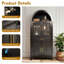 Garde-manger arqué avec porte vitrée, garde-manger avec tablettes réglables Farmhouse-637251773