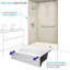 Base de douche de remplacement pour baignoire avec drain de bout 60 po x 32 po Transolor Trimslate-115485099