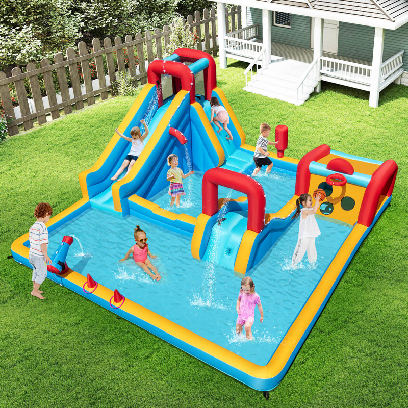 Parc aquatique gonflable avec ventilateur mural 735W