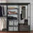 Walk-in Closet System, Monica Modular Extra Deep Storage | Rustic | Melamine