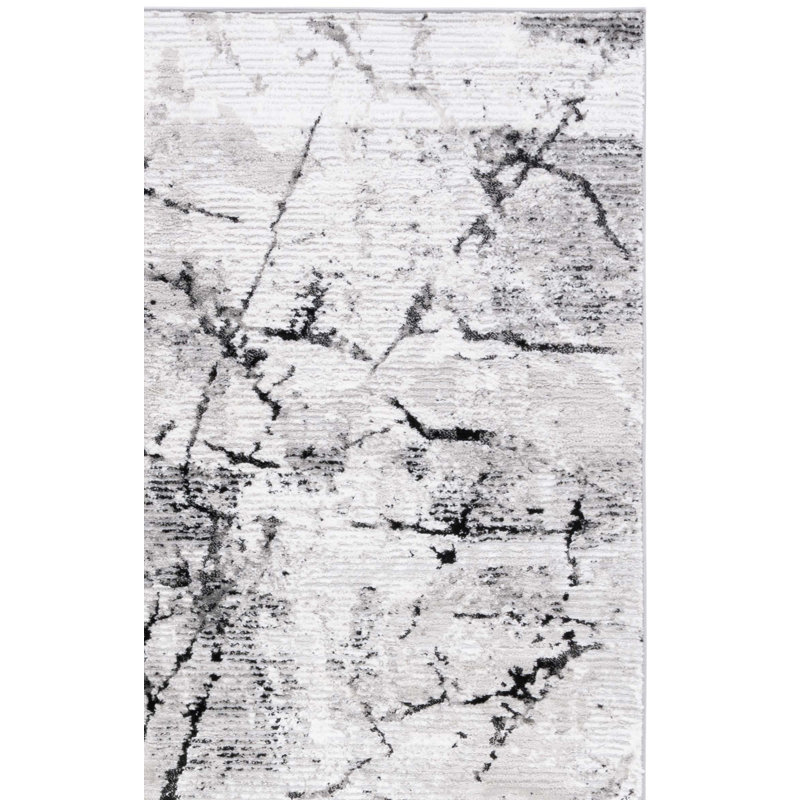 Tapis gris / noir Milstein, Rectangle 9 pi x 12 pi