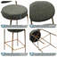 Ensemble de 2 tabourets de bar rembourrés à hauteur de siège 29 po et 2 tabourets de comptoir en similicuir avec pieds dorés (vert)