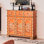 Orange Solid + Manufactured Wood Shoe Storage Bench
