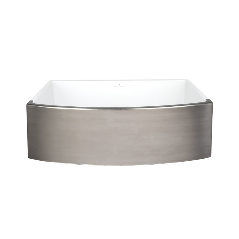Rendezvous 33"L X 19.5"W Farmhouse/Apron Kitchen Sink, Platinum