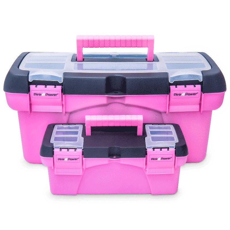 Ensemble de 2 boîtes à outils Pink Power Pink