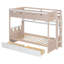 Lit superposé simple de style château avec 2 tiroirs, tablette et DEL-902461850-902461852