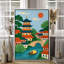 Art mural encadré, impressions murales abstraites rétro pour chambre à coucher - 24 po x 36 po x 3 panneaux-1421069540-1421069543