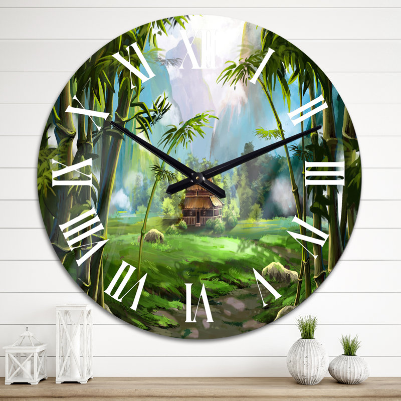 The House in Bamboo Forest - Horloge murale, Moyen