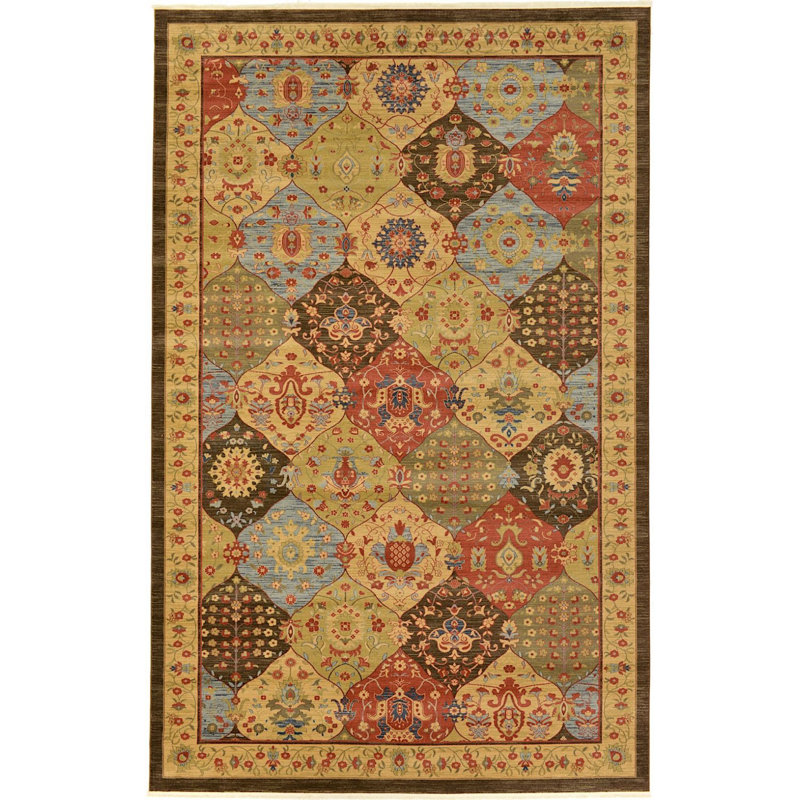 Tapis à motif oriental brun Stirling, Rectangle 3 pi 3 po x 5 pi 3 po