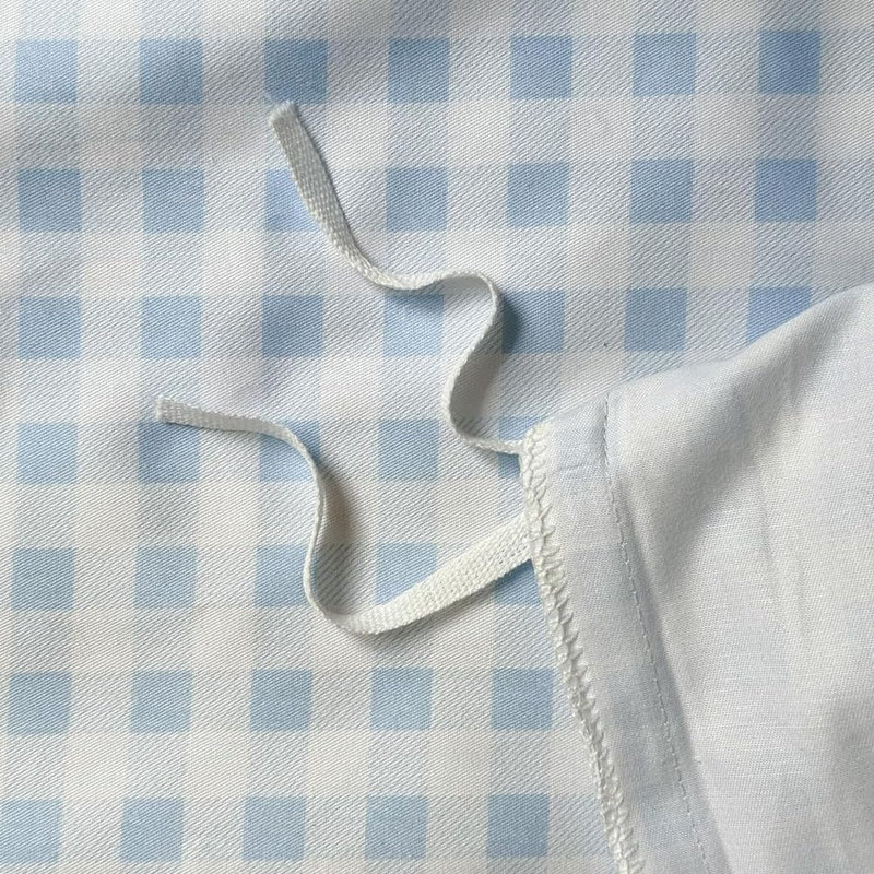 Ensemble de housse de couette à volants Gingham, ensemble de housse d'édredon à carreaux en microfibre prélavée