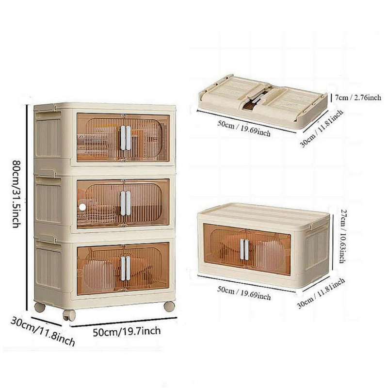 Plastic Storage Cabinet with Wheels