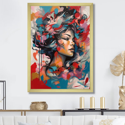 Portrait de femme pop art III sur toile