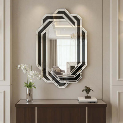 Miroir de salle de bain moderne avec cadre en cristal