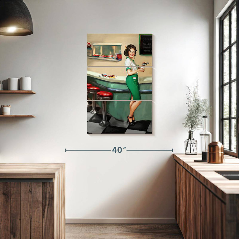 Leisha Diner Waitress, 38" H x 24" W