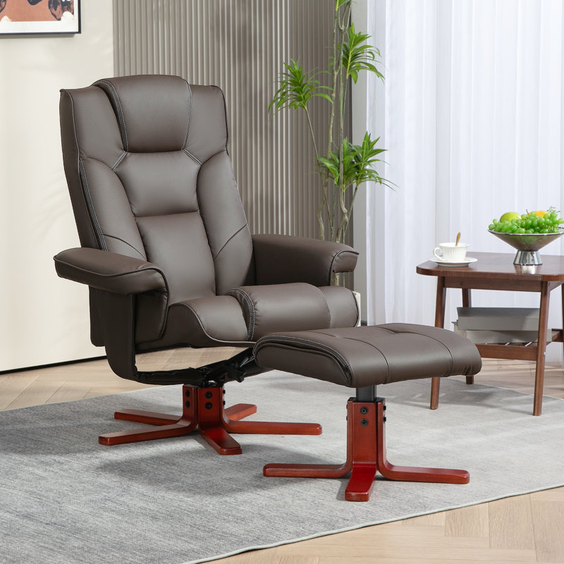 Argyri 84cm Wide Ergonomic Recliner, Brown