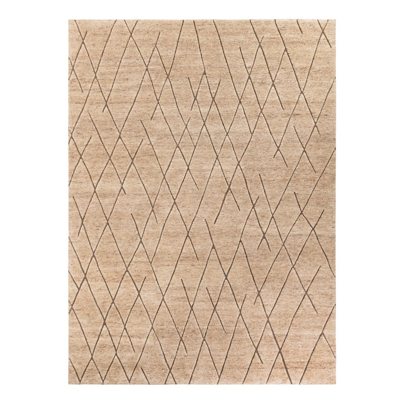 Tureka Hand Knotted Wool Geometric Area Rug , Rectangle 10' x 14'1"
