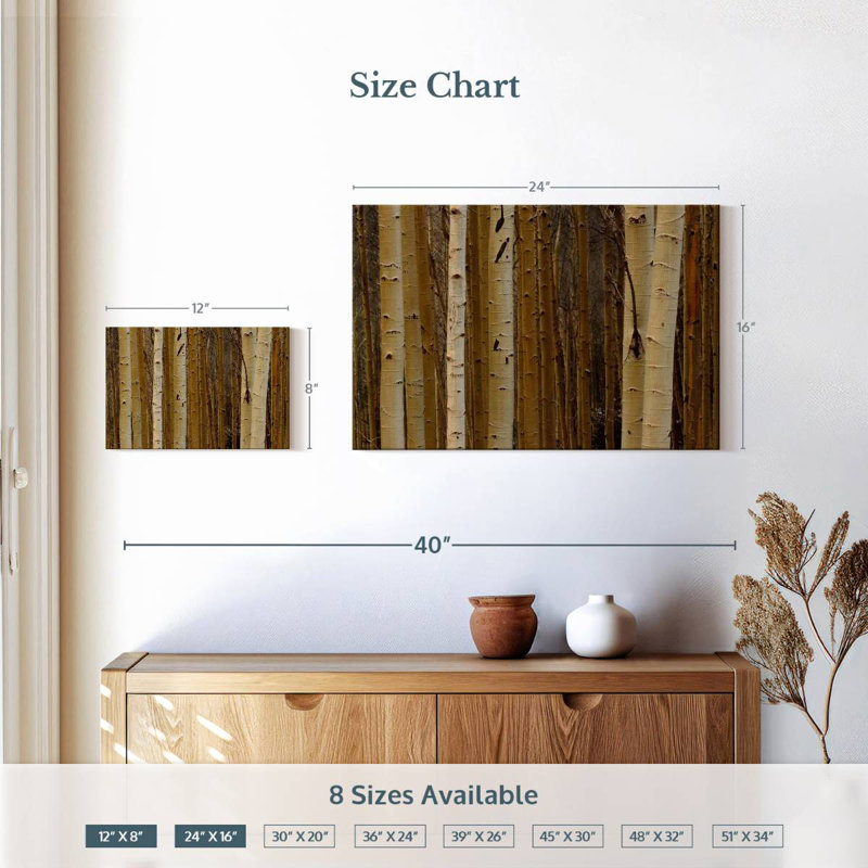 Alvord Aspen en hiver, H 16 po x l 24 po