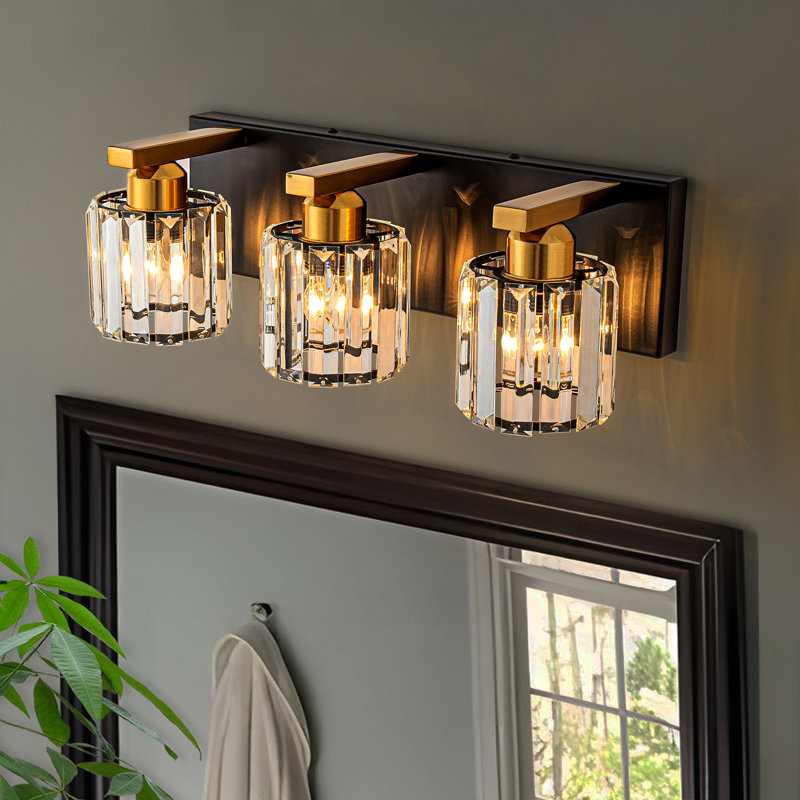 3/4Light Dimmable Vanity Light, Gold, 3